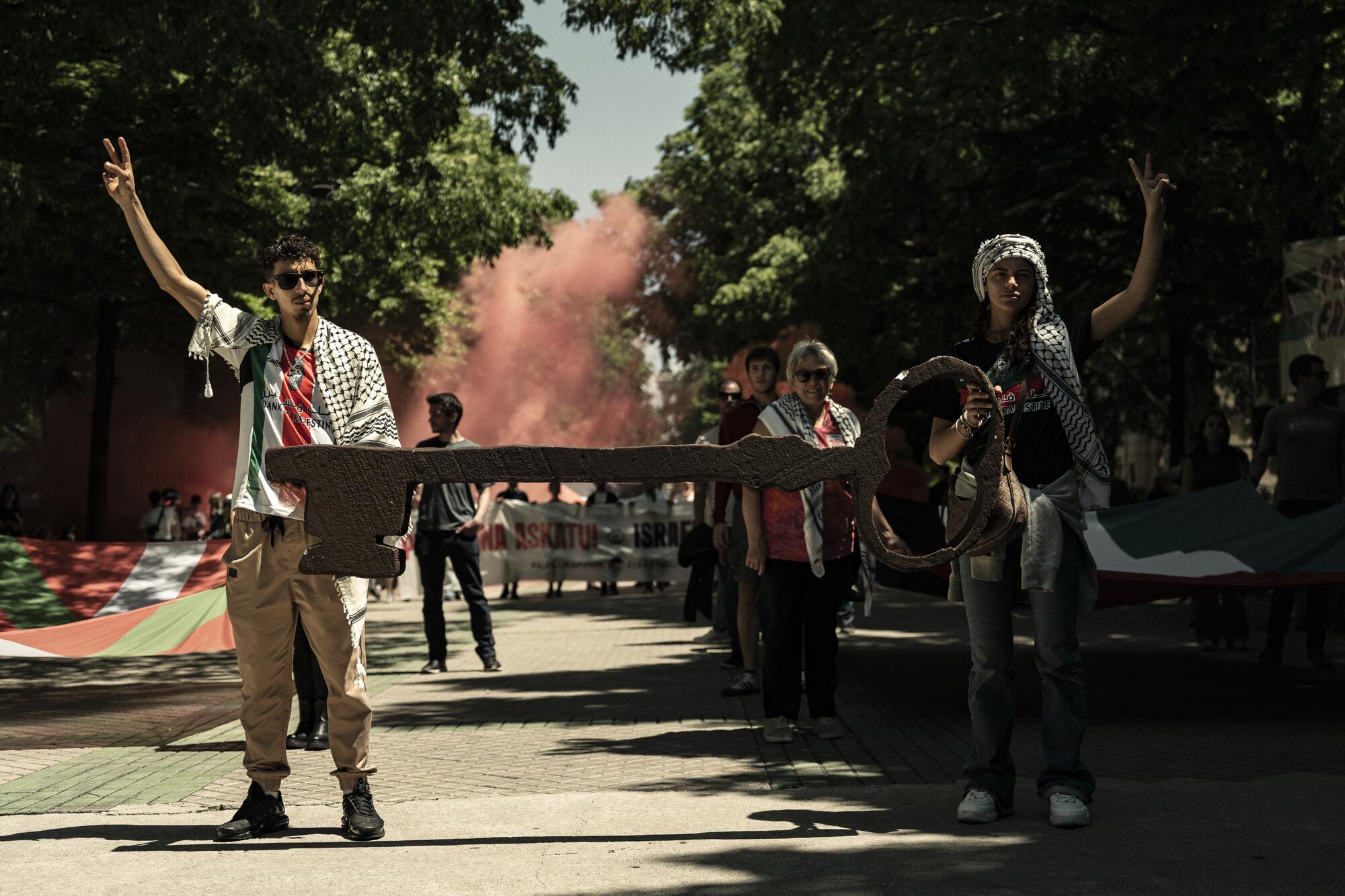 Marcha por la resistencia palestina en Iruñea